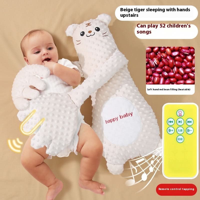 Oreiller anti-fuites pour bébé, télécommande pour apaiser bébé et favoriser son sommeil, peluche réconfortante pour tout-petit.