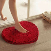 Tapis de chambre en soie et laine en forme de cœur, doux et non pelucheux, idéal pour une chambre à coucher.