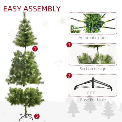 7 FT Christmas Tree Artificial Pine Tree Christmas Decoration 505 Branches Green