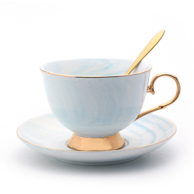 Ceramic tea cup and saucer set