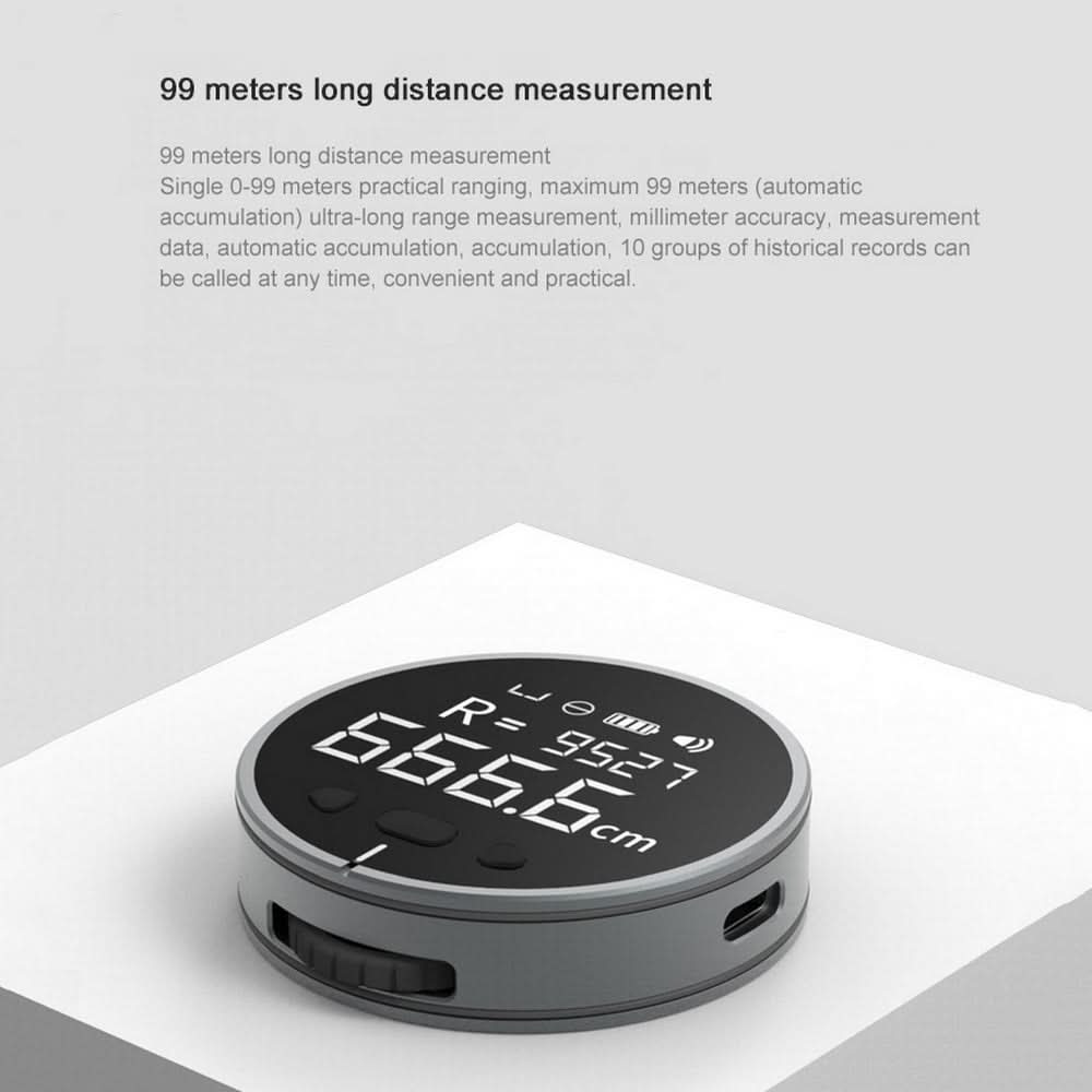 Digitales Laser-Maßband mit LCD-Display – Hochpräzises elektronisches Messlineal (HD, wiederaufladbar)