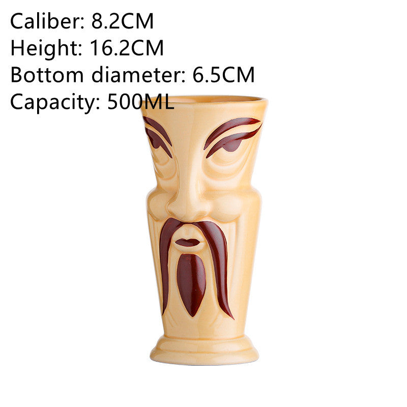 Bar Tiki Cup Ceramic Tiki Cup Cocktail Cup Hawaiian Creative Personality Wine Cup Totem Cup