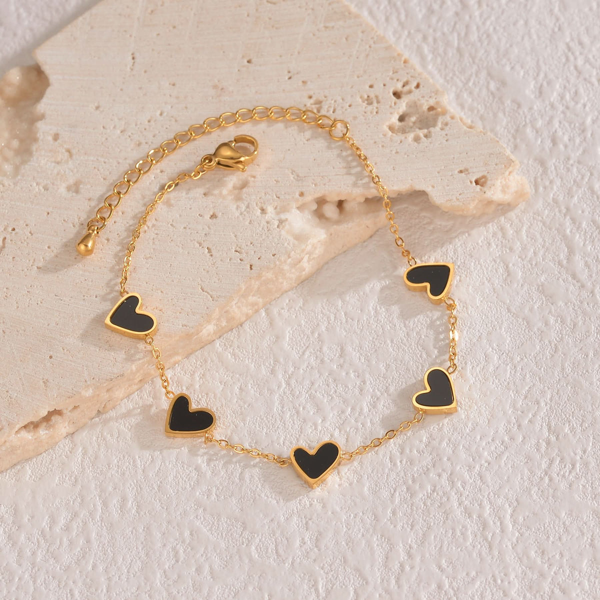 Stainless Steel Heart Bracelet, Valentine's Jewelry Gift