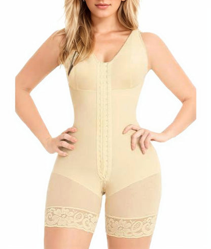 Fajas Colombiana Shapewear für Damen – Bauchkontrolle nach Operationen, Ganzkörperformer, Po-Lifter mit Reißverschluss im Schritt, eleganter Body, Faja Shaper
