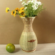 Hausgemachte Bambusvase, schlichtes Ornament