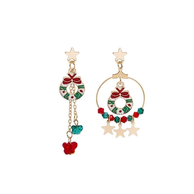 Christmas Elk Star Pendant Earrings Set