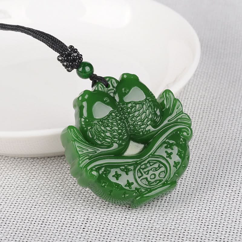 Hetian Jade Fish Pendant (Abundance Symbol)