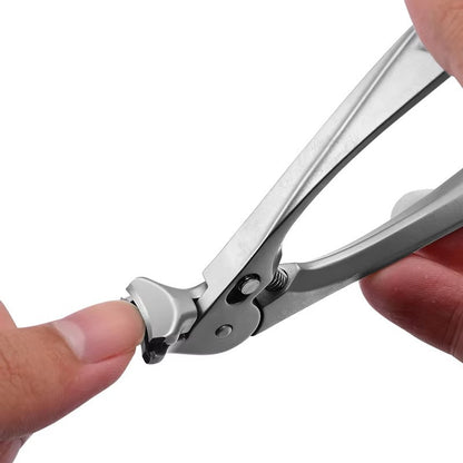 Curved Stainless Steel Large-Opening Nail Clippers With Splash Guard