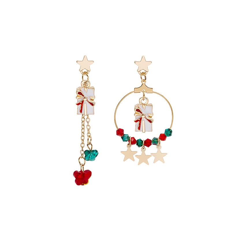 Christmas Elk Star Pendant Earrings Set