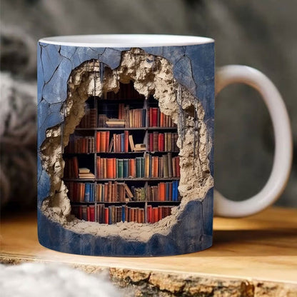 Book Mug- Ceramic 3D Printing Creative Space Multi-purpose Mug