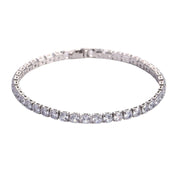Sparkling Zircon Bracelet, Unisex, Detachable Extender Chain