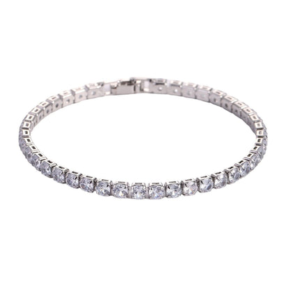 Luxury Sparkling Zircon Bracelet (Unisex) | Detachable Extender Chain | Premium Statement Jewelry for Daily, Beach, and Christmas Outfits