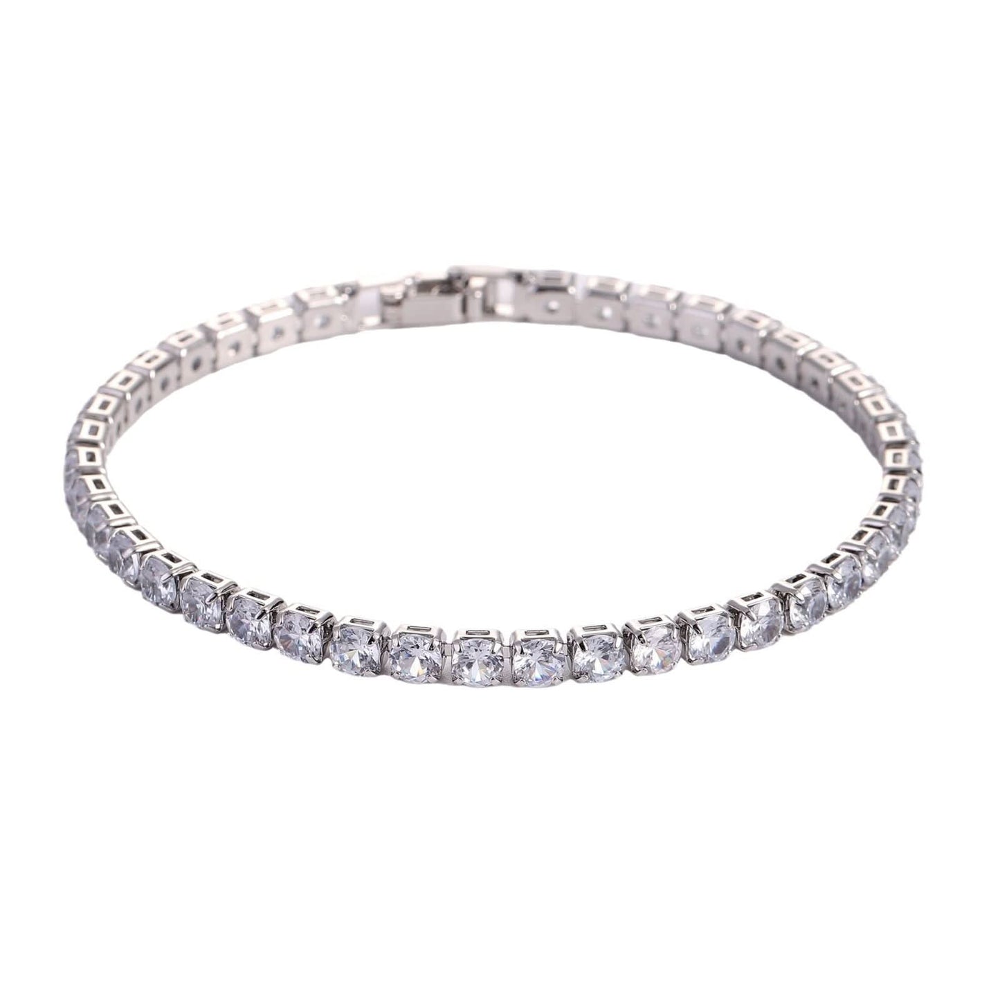 Luxury Sparkling Zircon Bracelet (Unisex) | Detachable Extender Chain | Premium Statement Jewelry for Daily, Beach, and Christmas Outfits