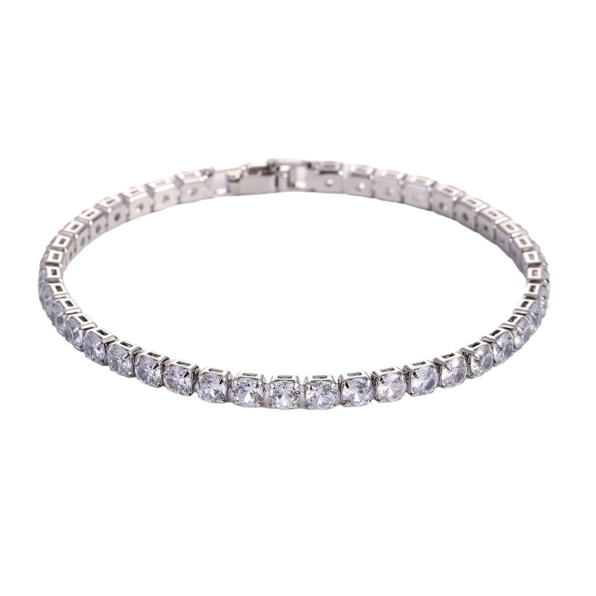 Sparkling Zircon Bracelet, Unisex, Detachable Extender Chain