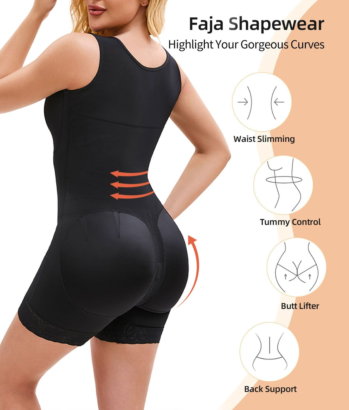 Colombian-Style Shapewear Bodysuit for Women