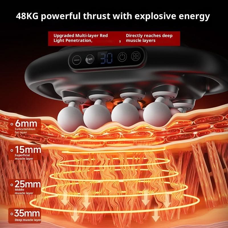 VibraMax Ultra™ Percussion Massage Gun – Multi-Head Body Relief for Calf, Back & Lower Waist