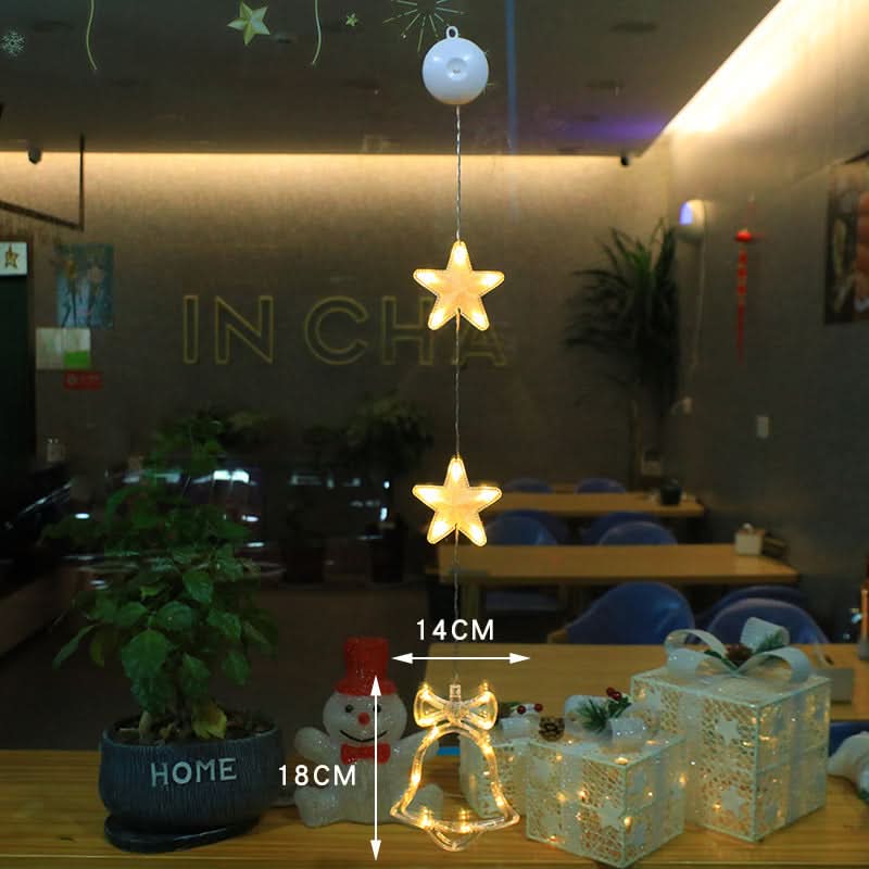 3-Pack LED Star Christmas Window Hanging Lights