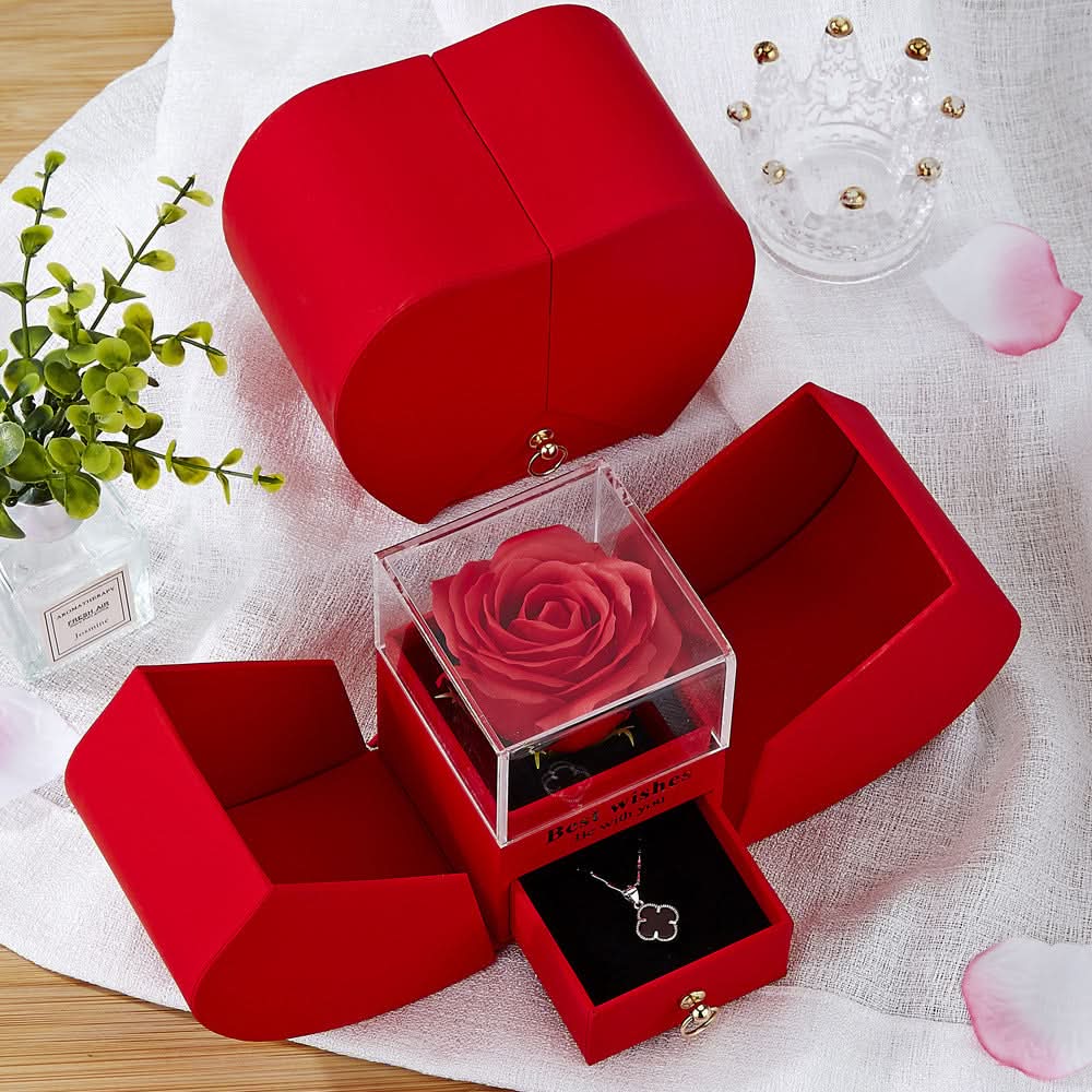 Boîte à bijoux Apple Rose