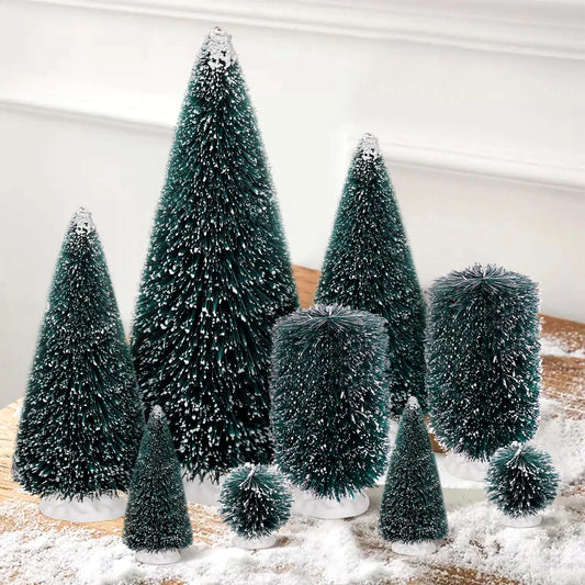 Mini Christmas Tree Ensemble - 9 Piece Set