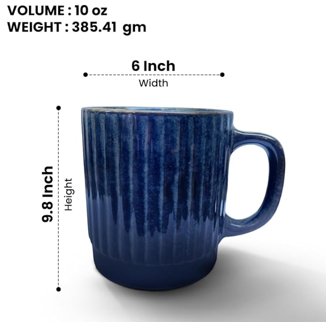Handgefertigte Keramik-Kaffeetasse (284 ml) mit elegantem Glanz – spülmaschinenfest, modernes Design, ideal für Kaffee, Tee, Heiß- und Kaltgetränke, 4er-Set