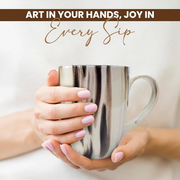 Mug artisanal en marbre italien 240 ml (8 oz), compatible lave-vaisselle, design moderne, idéal pour le café, le thé et les boissons chaudes et froides, cadeau pour toutes les occasions. Lot de 4, marbre crème.
