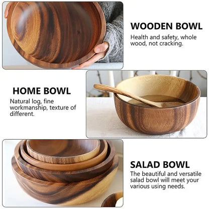 Wooden bowl set lifestyle shot