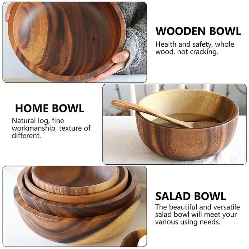 Wooden bowl set lifestyle shot