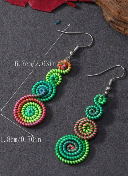 Long Retro Handmade Drop Earrings