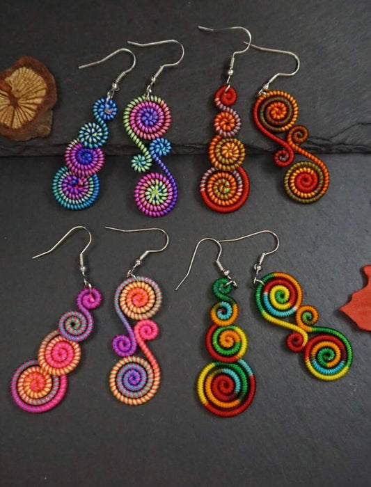 Asymmetric Handmade Drop Earrings