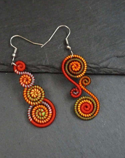 Asymmetric Handmade Drop Earrings