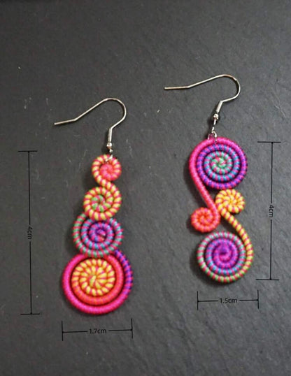 Asymmetric Handmade Drop Earrings
