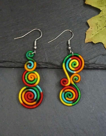 Asymmetric Handmade Drop Earrings