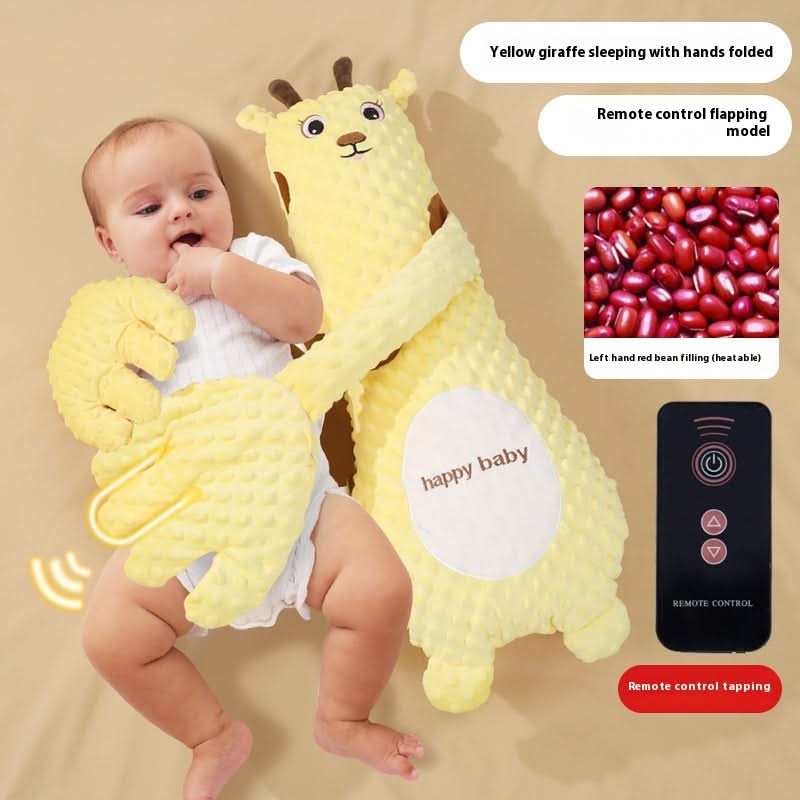 Oreiller anti-fuites pour bébé, télécommande pour apaiser bébé et favoriser son sommeil, peluche réconfortante pour tout-petit.
