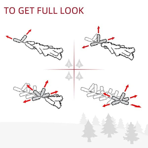 7 FT Christmas Tree Artificial Pine Tree Christmas Decoration 505 Branches Green