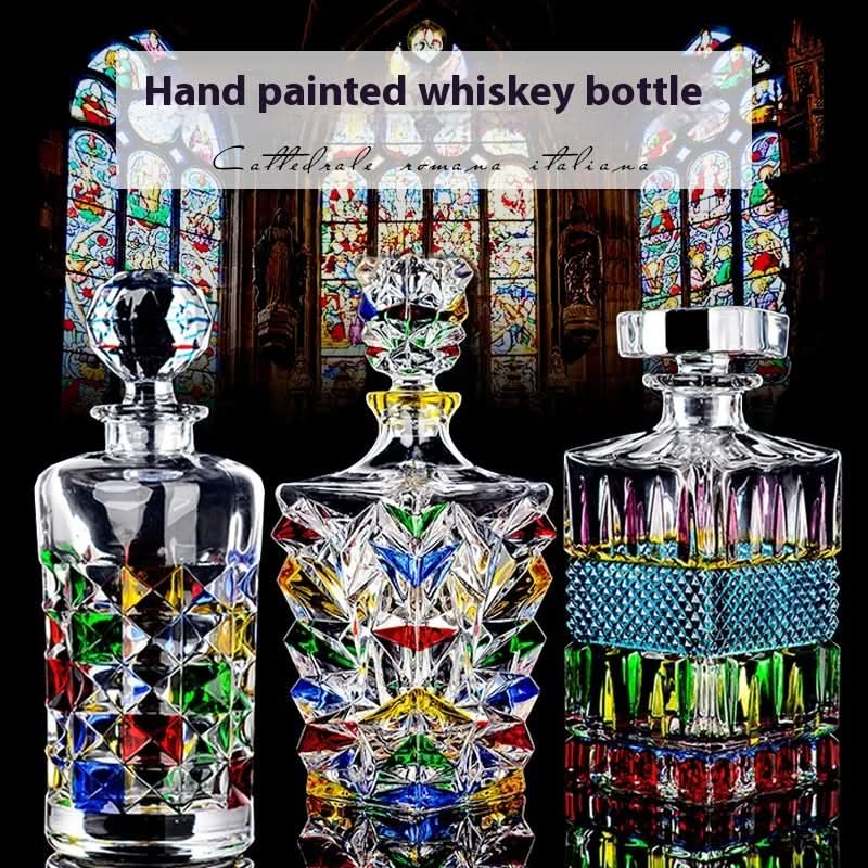 Painted Glass Wine Decanter – Nordic Style