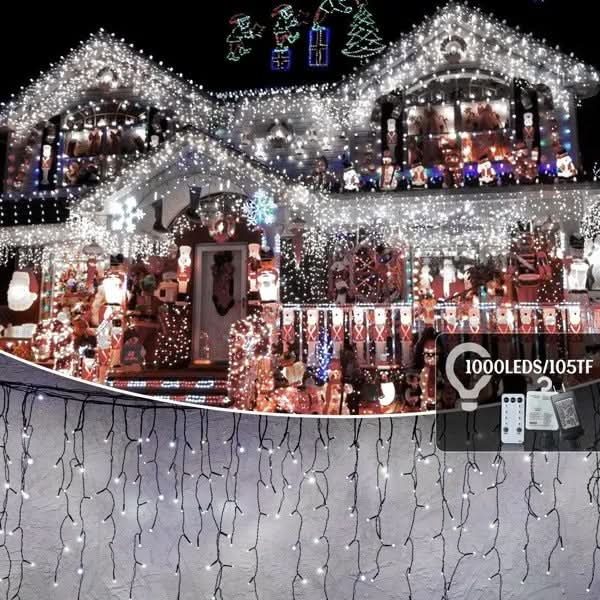 105ft Outdoor Christmas String Lights, 1000 LED