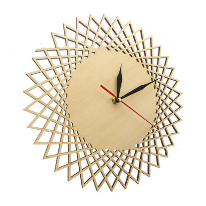 Nordic Style Wooden Wall Clock face closeup