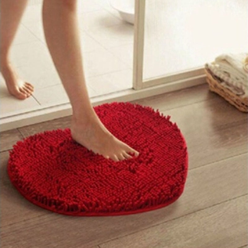 Heart-Shaped Floor Mat lifestyle