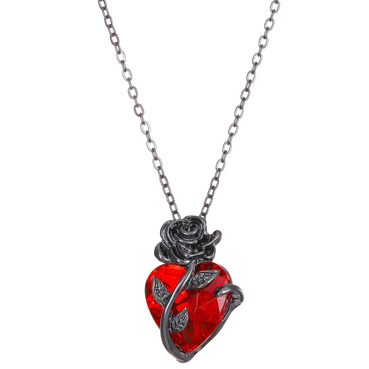 Punk-Rosen-Liebeskette, modische, herzförmige Schlüsselbeinkette mit Anhänger – perfekt für den Valentinstag