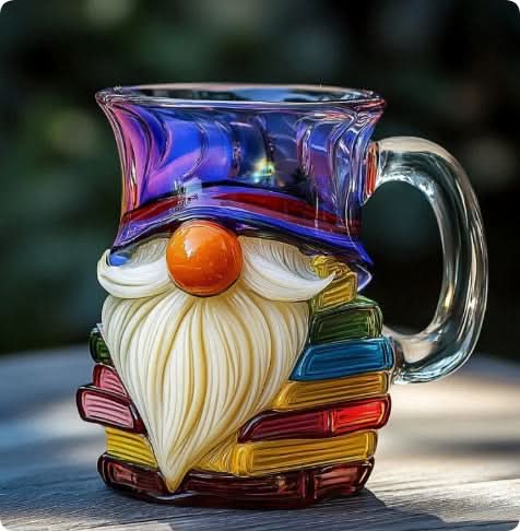 Bemaltes Buch-Kaffeebecher, einzigartiger stapelbarer Buch-Kaffeebecher