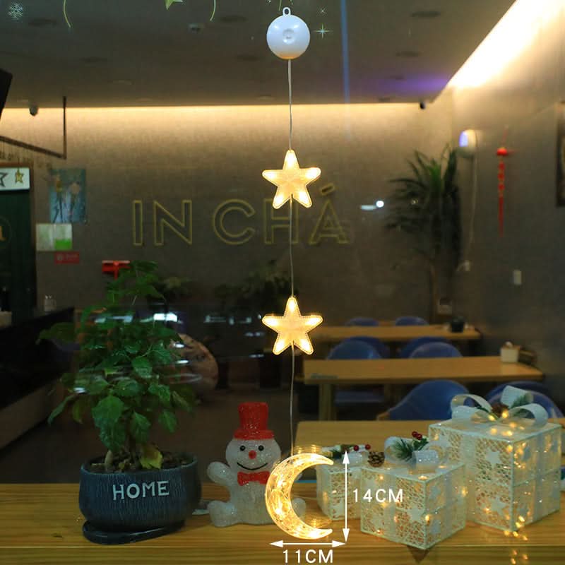 3-Pack LED Star Christmas Window Hanging Lights