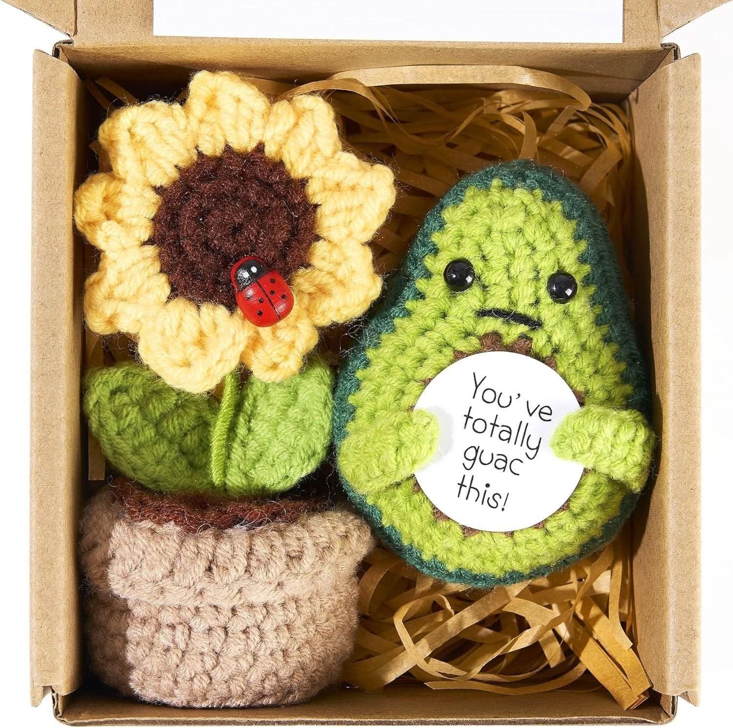 Positive Energy Potato Plush Knitted Doll With Card