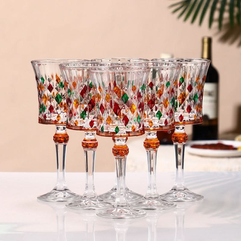 Rotating Gyro Wine Decanter Set with Gold Accents