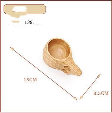 Neuer japanischer Holzbecher mit hitzebeständigem Griff, schlichtes Design mit literarischem und künstlerischem Bezug, Milchbecher, Kaffeebecher, Wasserbecher.