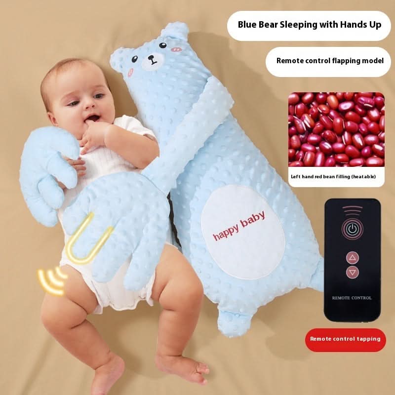 Oreiller anti-fuites pour bébé, télécommande pour apaiser bébé et favoriser son sommeil, peluche réconfortante pour tout-petit.