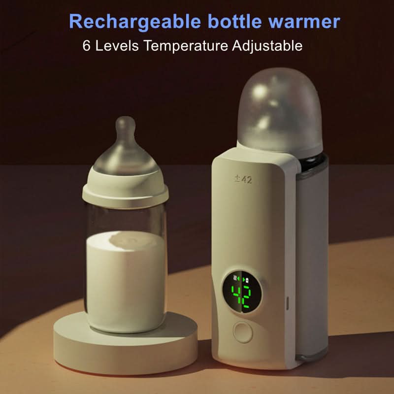 Tragbarer, kabelloser und wiederaufladbarer Flaschenwärmer mit USB-Ladefunktion und Heiztasche, tragbarer Milchwärmer mit konstanter Temperatur, universelle Flaschenisolierung
