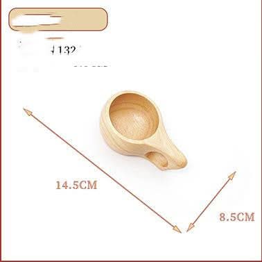 Neuer japanischer Holzbecher mit hitzebeständigem Griff, schlichtes Design mit literarischem und künstlerischem Bezug, Milchbecher, Kaffeebecher, Wasserbecher.