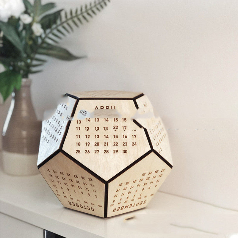 Wooden Calendar Dodecahedron lifestyle