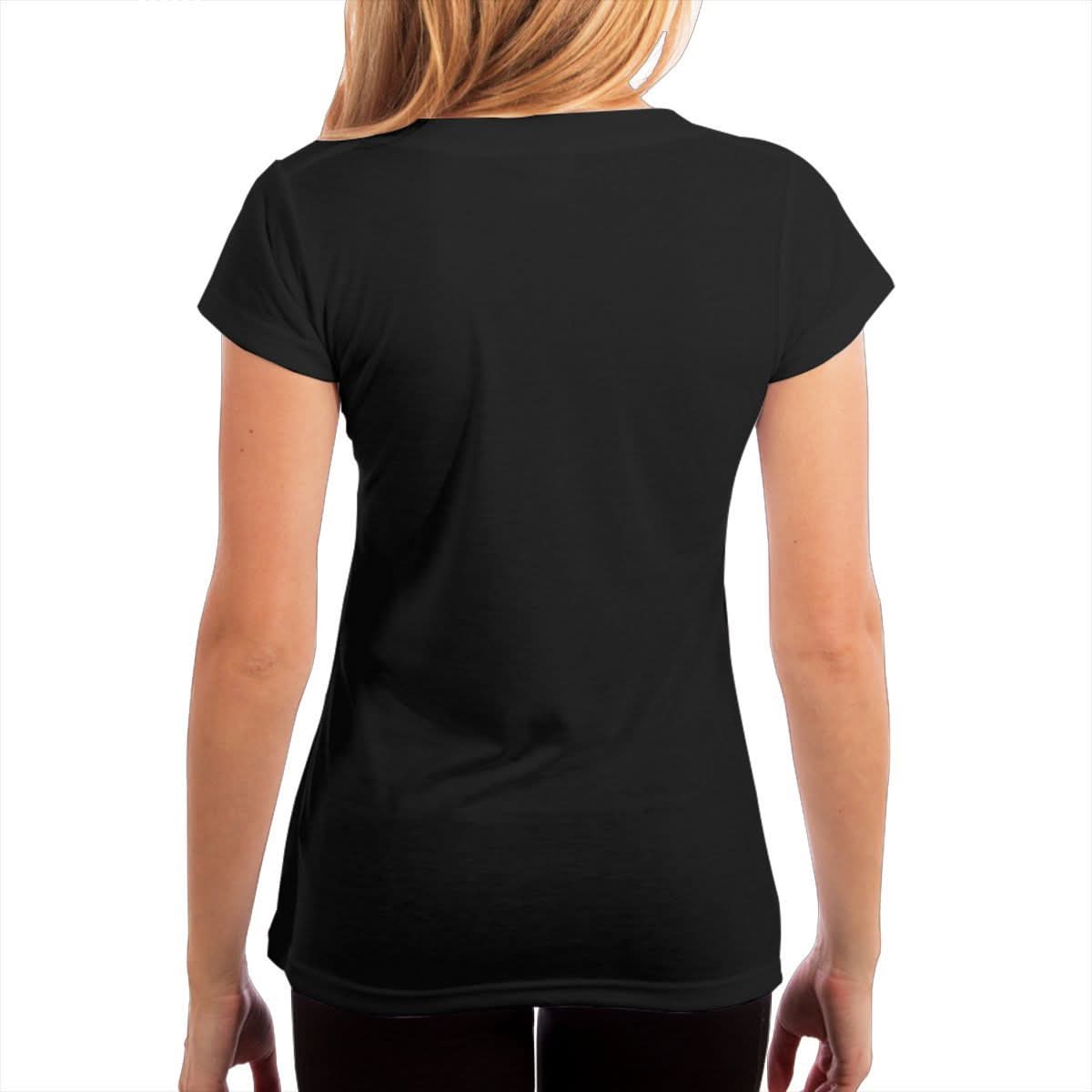 Damen-Sommershirt aus Baumwolle mit V-Ausschnitt