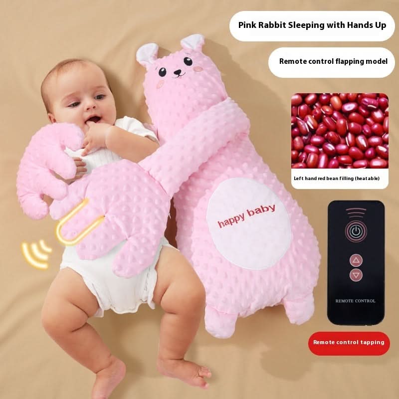 Oreiller anti-fuites pour bébé, télécommande pour apaiser bébé et favoriser son sommeil, peluche réconfortante pour tout-petit.